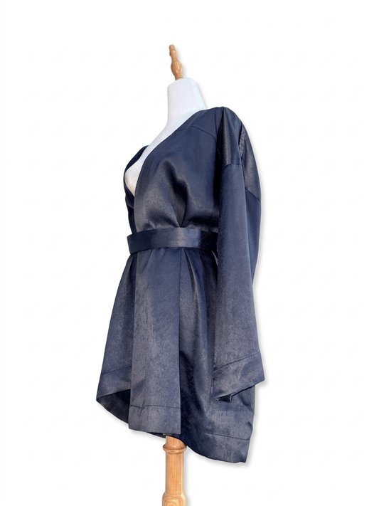 Veyren Kimono [Deep Blue Ultrasuede]